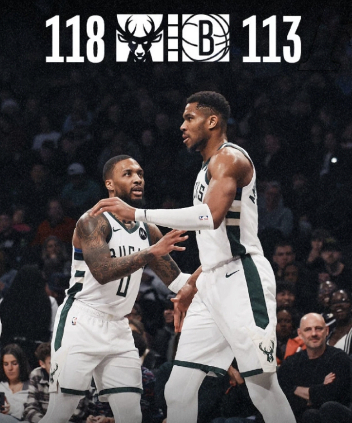 太阳在客场取胜，横扫篮网雄鹿(nba太阳对雄鹿录像视频2021)